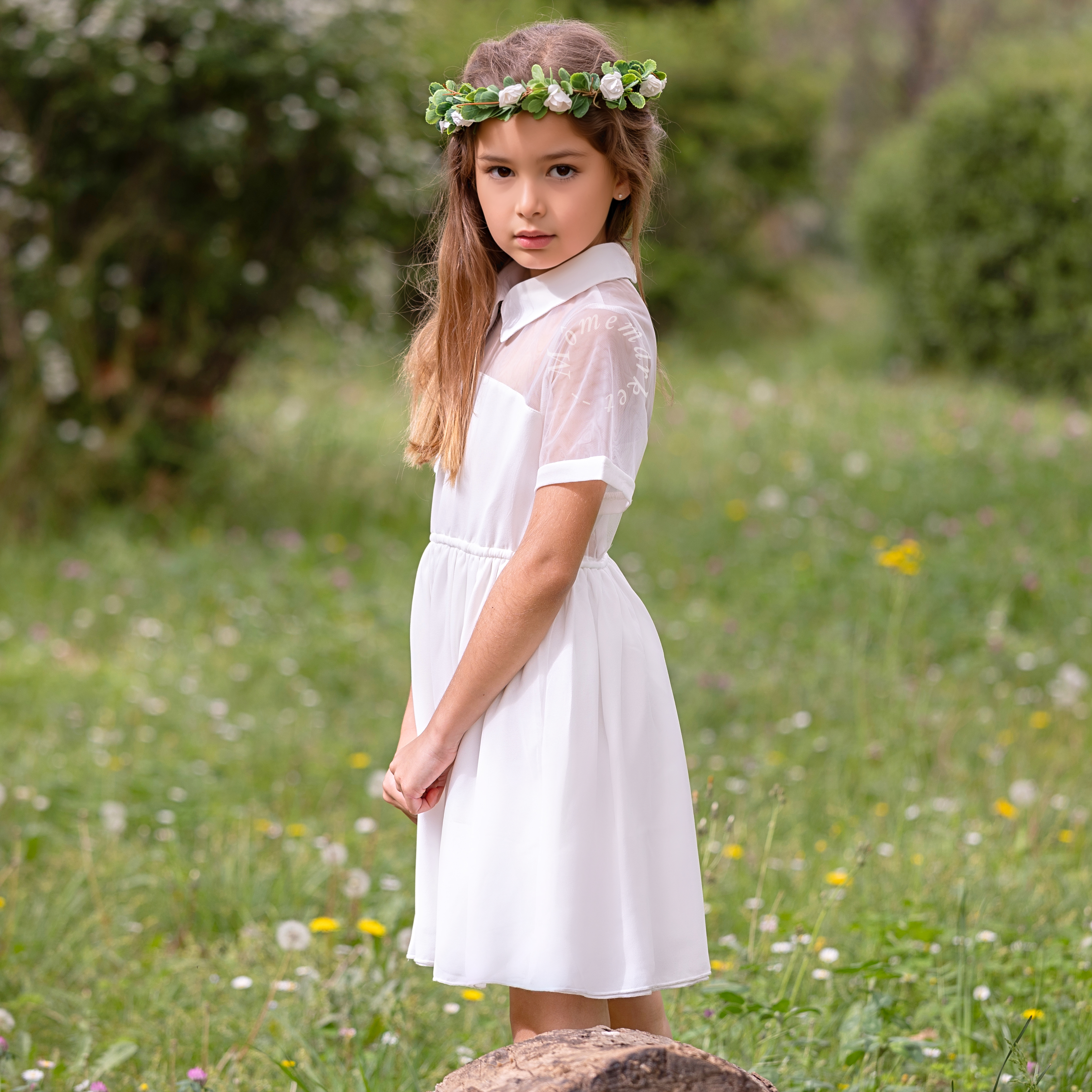 Robe courte blanche de communion